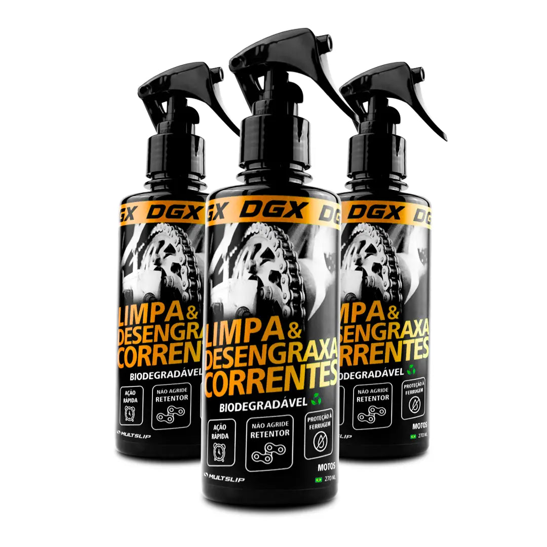Kit 3 Desengraxantes para Correntes DGX