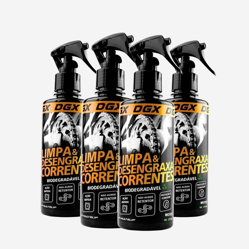 Kit 4x Desengraxante para Corrente de Moto DGX - Biodegradável
