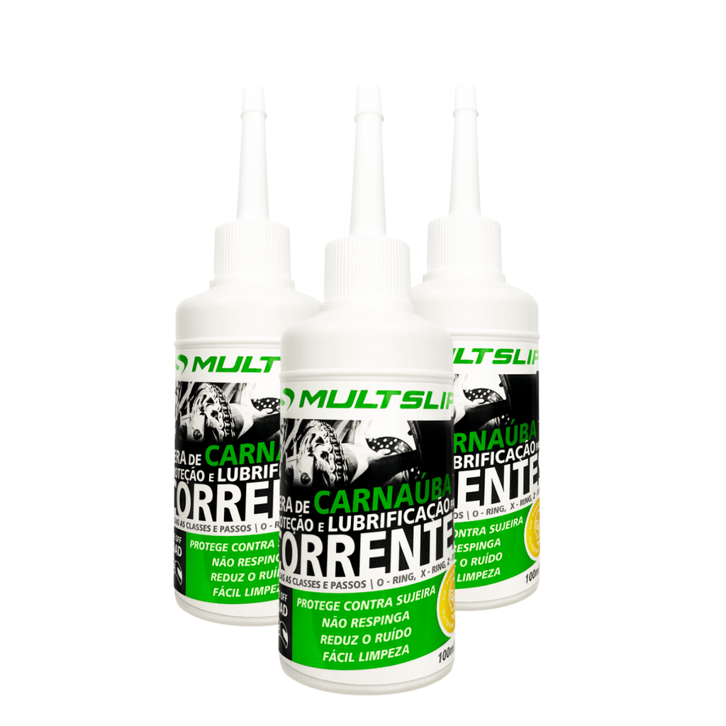 Kit 3 Ceras de carnaúba lubrificante para correntes de moto!